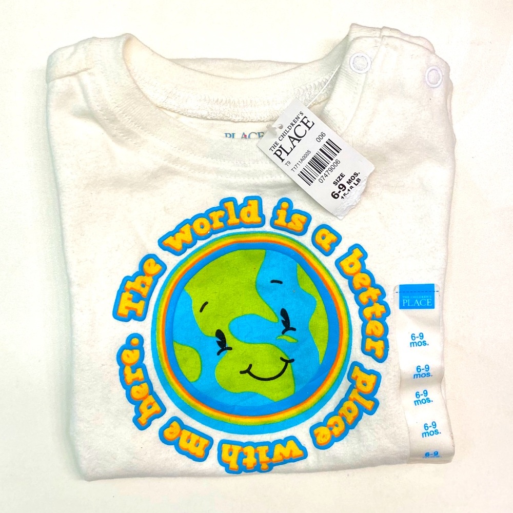 “The World is a Better Place with Me” onesie